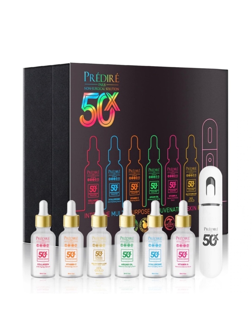 5CX Multi-Serum Set — White and Gold Accent
